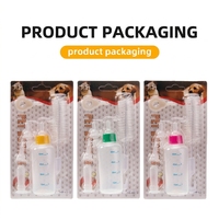 Nouvelles coupes anti-étouffement en gel de silicone à motifs solides, 60 ml/150 ml, pour chatons et chiots