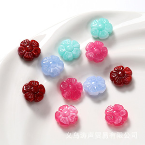 Acrylic Flower <b>Beads</b> 10mm Colored Perforated For Bracelet Making DIY Jewelry Accessories - Product Image 1