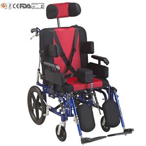 Cómoda silla de ruedas de acero para rehabilitación de niños para uso en clínica de parálisis cerebral - Product Image 1