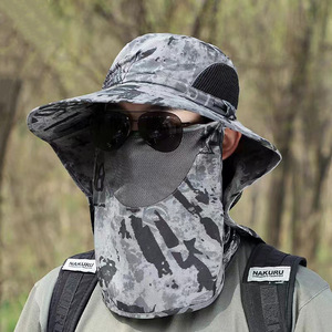 Sombrero de Pesca de Secado Rápido con Protección UV y Solapa para el Cuello, Transpirable, para Viajes al Aire Libre, Desmontable - Product Image 2