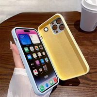 Nouveau étui en silicone de luxe grande fenêtre étui de téléphone pour iPhone 17 16 15 Pro Max 14 13 12 Pro 11 housse de Protection contre les chutes tout compris