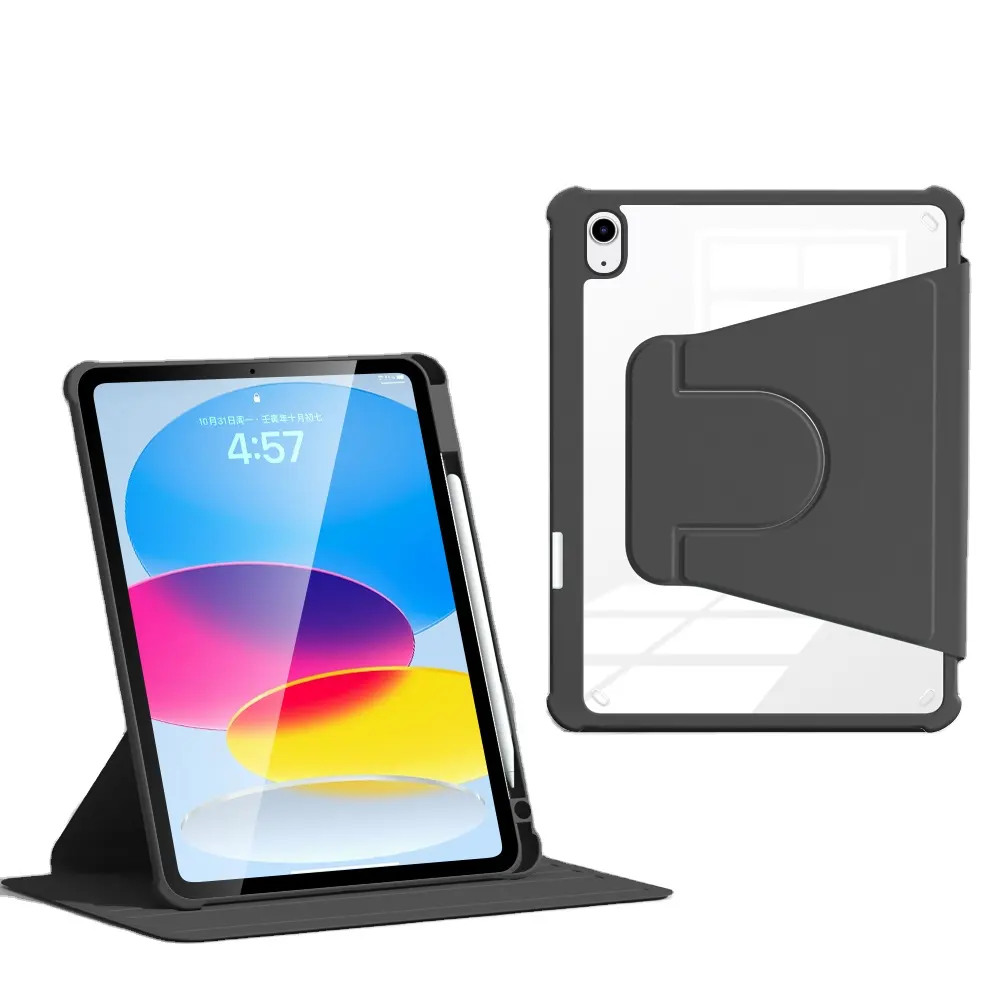 Étuis et accessoires en cuir PU de qualité supérieure pour tablette Ipad 10.9 pouces avec support de Rotation à 360 degrés pour Ipad 10e génération