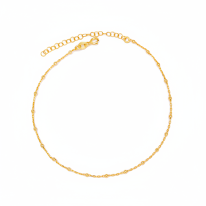 Tender Ball Thiny Chain <b>Anklet</b> Turkish Wholesale Handcrafted 925 Sterling Silver Jewelry for Woman - Product Image 2