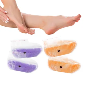 Gants en cire de paraffine pour les mains et les pieds avec logo personnalisé, masque de beauté, hydratation de la peau, chaussettes hydratantes en cire de paraffine pour spa