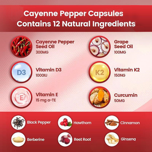 Capsicum <span class=keywords><strong>Softgel</strong></span> Supplement, gebruikt voor immuunondersteuning bij volwassenen, aderziekten aan de benen, hart- en vaatgezondheid, met betaine en matrine - Product Image 4