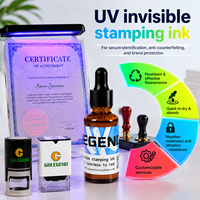 Tampon photosensible UV invisible pour documents en papier huilé fluorescent de sécurité, recharge de sceau flash anti-contrefaçon pour l'impression