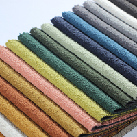Marchandises prêtes sans quantité minimale de commande dernier tissu d'ameublement confortable teint en fil uni et lourd tissé 100% polyester pour housse de canapé
