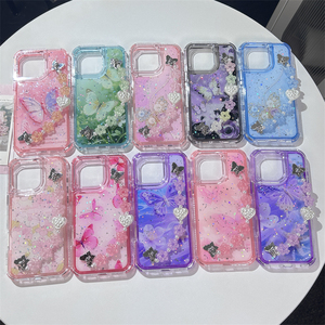 Hermosa cadena mariposa epoxi impreso funda de teléfono para MOTO <span class=keywords><strong>G</strong></span> play 2025 <span class=keywords><strong>Edge</strong></span> 60 Fusion 5G G06 4G E15 - Product Image 1