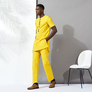 Décontracté Usure Africaine Pinte Homme Deux Pièces Ensemble D'été Douche Manches Port Quotidien En Gros Personnaliser - Product Image 1