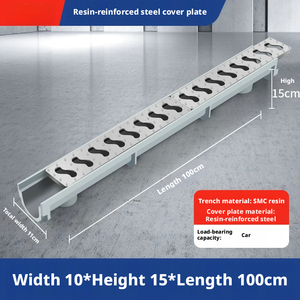 Entrega Rápida, Directo de Fábrica: Canaleta de Resina para Agua de Lluvia 100x10x15cm, Diseño Moderno para Patios Exteriores - Product Image 2