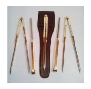 Divisores de mapa de navegación manual de acero y latón moderno, decoración de jardín interior y exterior, brújula, Funda de cuero pintada con artesanías de Metal - Product Image 6