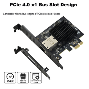 Tarjeta de Red Interna con Cable PCI Gen4 X1 de 10 Gbps, Conector AQC113 RJ45, Compatible con 10GBASET/5GBASET/2.5GBASET PCIe Gen4 - Product Image 4