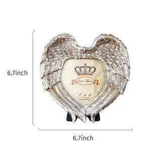 相框聚树脂你的想法心形天使之翼相框4 "X 4" - Product Image 6