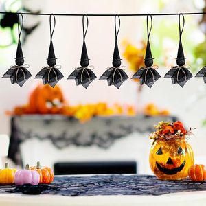 Adorno Colgante de Bruja Espeluznante para Halloween, Sombrero de Bruja de Fieltro Negro, Decoración para Árbol de Interior, Hecho a Mano, Reutilizable, Personalizado - Product Image 6