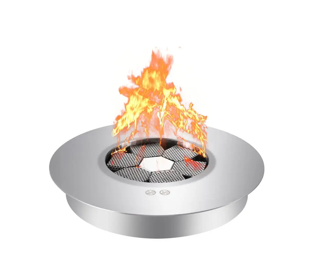 Round stainless steel manual bio fuel ethanol burner outdoor round fireplace insert