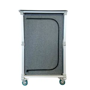 Kabinet penyimpanan furnitur rumah tabung aluminium poliester bahan kekuatan tinggi ringan dengan roda Universal