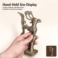 Sculpture d'oiseau divin Sanxingdui imprimée en 3D, style bronze, objet de collection culturel, ornement de présentation, inspiré de l'ancienne culture Shu