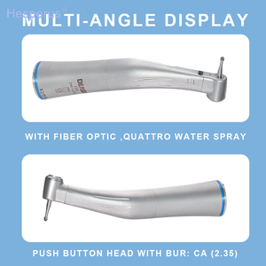 Equipo dental X25L 1:1 <span class=keywords><strong>contra</strong></span>ángulo pieza de mano de baja velocidad fibra óptica LED Quattro Botón de pulverización de agua interno anillo azul - Product Image 5