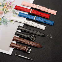 Correas de Reloj Inteligente para Hombre, Clásicas, de Cuero Genuino, Transpirables, Lavables, de Lujo, de 18-24 mm, en Varios Colores