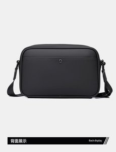 Sac <span class=keywords><strong>bandoulière</strong></span> noir imperméable, sac <span class=keywords><strong>bandoulière</strong></span> pour <span class=keywords><strong>homme</strong></span> à la mode et multifonctionnel, léger et durable - Product Image 3