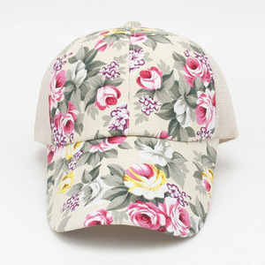 Casquette en maille Rose pour femmes, motif Floral imprimé papa, chapeau de soleil, casquette d'été en maille, casquette de Baseball pour le sport, nouveauté 2019, Q1398 - Product Image 3