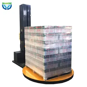 Plastic roll pallet wrap machine box stretch pallet wrapping machine