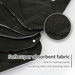 <span class=keywords><strong>Serviettes</strong></span> <span class=keywords><strong>hygiéniques</strong></span> réutilisables de qualité supérieure pour femmes, 100% coton, microfibre de bambou, pour le jour et la nuit - Product Image 6