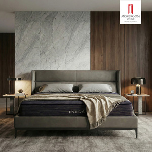 Juego de Dormitorio Premium Negro, Cama King Size Moderna con Tapicería de Cuero, <span class=keywords><strong>Suite</strong></span> para Recámara Principal - Product Image 2
