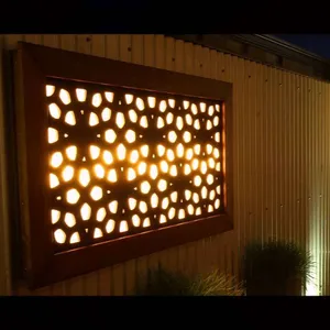 Modernes Design Kunstwerk Lasers ch neiden Corten Stahl Metall Garten Kunst Wand Licht Metall Kunst