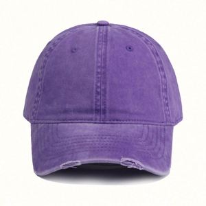 Gorras de Béisbol Vintage de Algodón sin Estructura con Logotipo Personalizado al por Mayor, Color Sólido, Efecto Desgastado, Transpirables, Estilo Deportivo - Product Image 2