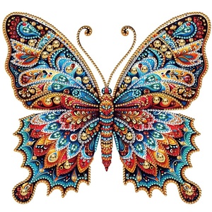 XIXI DIY Mosaïque d'animaux papillons à peindre soi-même, Peinture diamant 5D, Cristal acrylique, Style américain, Décoration murale imprimée pour la maison - Product Image 4