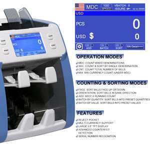 Machine de comptage de devises de poche CIS Mix 2 pour les dénominations AED SAR SYD LEB Compteur d'<span class=keywords><strong>argent</strong></span> pour le tri des factures - Product Image 2