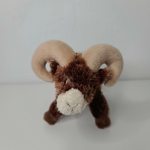 Peluche personnalisée en forme de cerf brun <span class=keywords><strong>à</strong></span> grandes cornes, super douce, avec rembourrage en coton PP, anti-stress, finition lavée, pour mariage - Product Image 4
