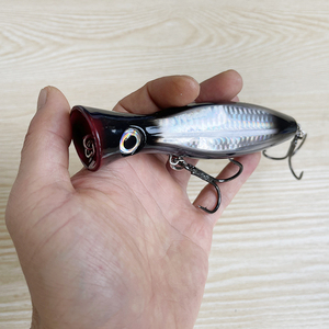 Leurre flottant noir <span class=keywords><strong>Popper</strong></span> de 120mm, 45g, appât artificiel pour la pêche en mer et en eau salée - Product Image 3