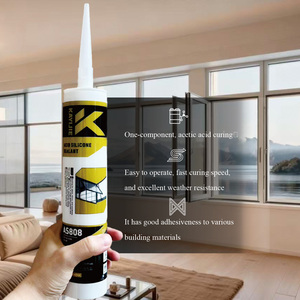 Contoh gratis Sealant silikon asetat GP lem perekat asam cepat menyembuhkan jelas tahan cuaca kaca penyegel silikon - Product Image 3