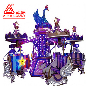 Siège de balançoire personnalisable style Cygne Pégase, design rose vif, bandes <span class=keywords><strong>LED</strong></span> néon pour parcs d'attractions et centres commerciaux, 12 personnes - Product Image 6