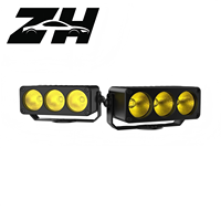 Nouveau Grand Projecteur de Calandre Automobile Auxiliaire 12V à 3 Puces, Type Dissimulé, Usiné CNC, Ultra-Mince, IP67 Jaune