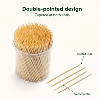 Cure-dents en bambou jetables, personnalisation de la marque, 100% naturels, biodégradables, pour restaurants, barbecues, traiteurs, achat en gros