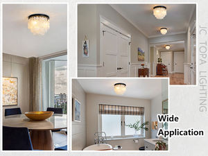 Modern Luxury Square Long Dining Room Chandelier White <b>Shell</b> Pendant <b>Light</b> Hanging Ceiling Lighting Fixture - Product Image 4