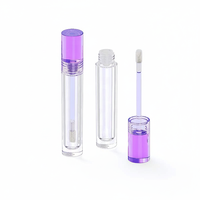Gloss à lèvres violet violet Choebe personnalisé 4 ml, avec bouchon à vis, sans BPA, contenants cosmétiques en plastique avec impression sérigraphique