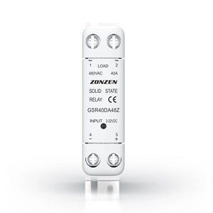 ZONZEN GSR DIN Rail Mount Solid State <strong>Relay</strong> with Heat Sink 40A Rated Sealed Protection <strong>DC</strong>/AC &amp; AC/AC <strong>Power</strong> - Product Image 3