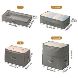 Sacs de rangement sous le lit de haute qualité en Oxford 600D avec fermetures éclair de compression, organiseurs de placard, bacs de rangement pour couvertures - Product Image 2