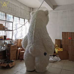 <span class=keywords><strong>Costume</strong></span> d'ours polaire gonflable en peluche pour événement de Noël, adorable mascotte d'ours blanc gonflable dansant - Product Image 4