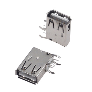 Connecteur USB 2.0 Type-A Femelle à Angle Droit, Corps Allongé 19,5 mm de Hauteur avec Flange de Montage, 4 Broches, Montage Vertical sur PCB - Product Image 3
