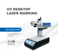 Machine portative d'inscription de laser UV de 3W 5W pour des accolades en plastique de cuir de métal de verre Machine de marquage de laser UV