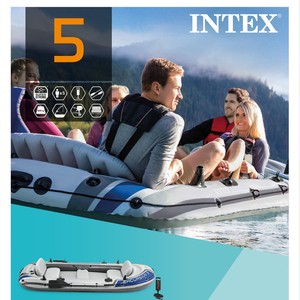 <span class=keywords><strong>Bateau</strong></span> gonflable <span class=keywords><strong>INTEX</strong></span> 68325 Drifter pour cinq personnes, écologique, résistant à l'usure, pliable et léger, pour kayak et rafting - Product Image 4