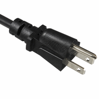 Câble d'alimentation pour ordinateur portable IEC60320 C5, cordon CA NEMA 5-15P US, 18AWG 10A 125V pour imprimante, projecteur, console de jeu, noir, en vrac