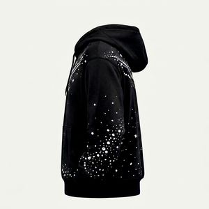 เสื้อฮู้ดดี้โอเวอร์ไซส์แบบซิปเต็มตัว พิมพ์ลายเพชร สำหรับฤดูหนาว ผ้าฝ้าย 100% สไตล์สตรีทแฟชั่น ฮิปฮอป แบบยูนิเซ็กซ์  รับสั่งทำ - Product Image 4