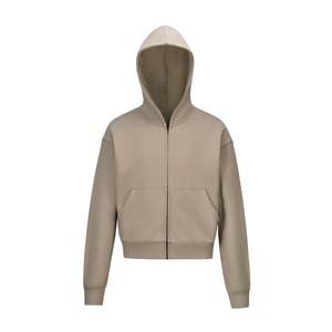 Sudadera con capucha y cremallera para <span class=keywords><strong>hombre</strong></span>, de algodón grueso, forro polar francés, talla grande, personalizada - Product Image 5