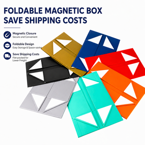 Custom Collapsible Magnetic Gift Box Black Folding Rigid Paper Gift Box Fold Flat Storage Packaging Box Own Factory Custom Print - Product Image 6